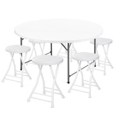 Plastic round table and best sale chair set